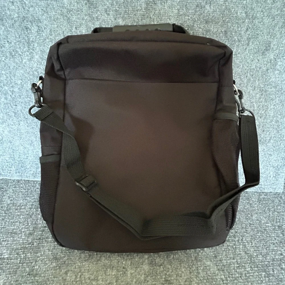 Tahitian Noni Black Canvas Messenger Bag Crossbody Laptop Travel Case JO 2361